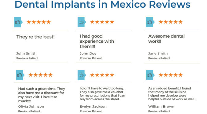 Dental Implants in Mexico Reviews